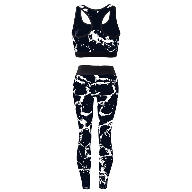 Women's Slim Print Sports Yoga Set CD617