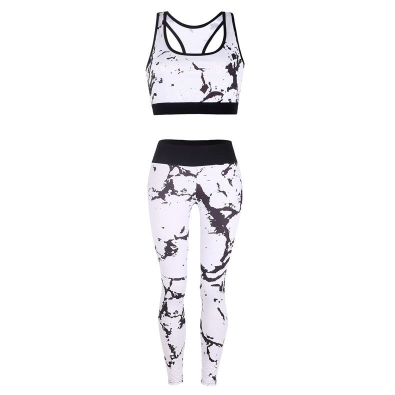 Women's Slim Print Sports Yoga Set CD617