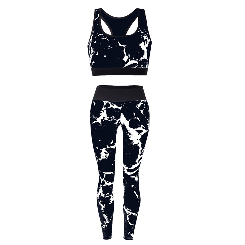 Women's Slim Print Sports Yoga Set CD617