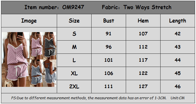Printed Halter Pajamas Two-piece Home Suit CD618