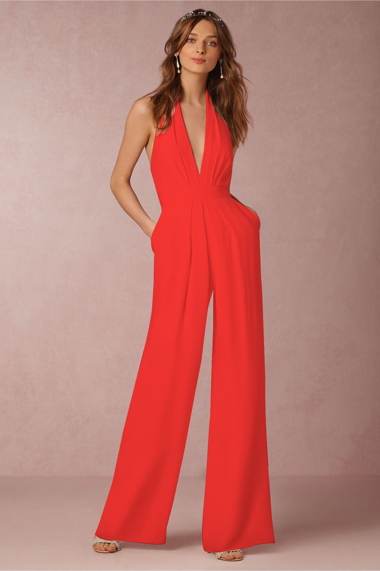 Sexy Sleeveless Hanging Neck Jumpsuit CD634