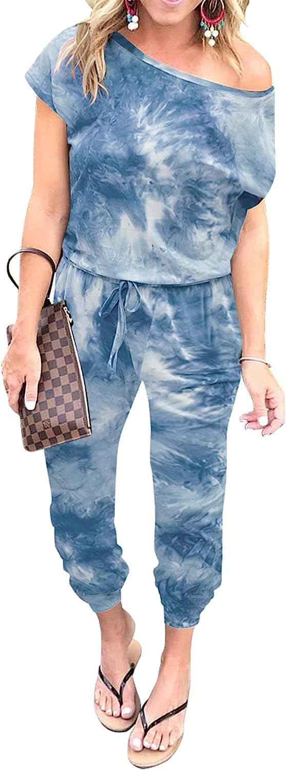 Women's Loose Off Shoulder Elastic Stretchy Jumpsuit CD465