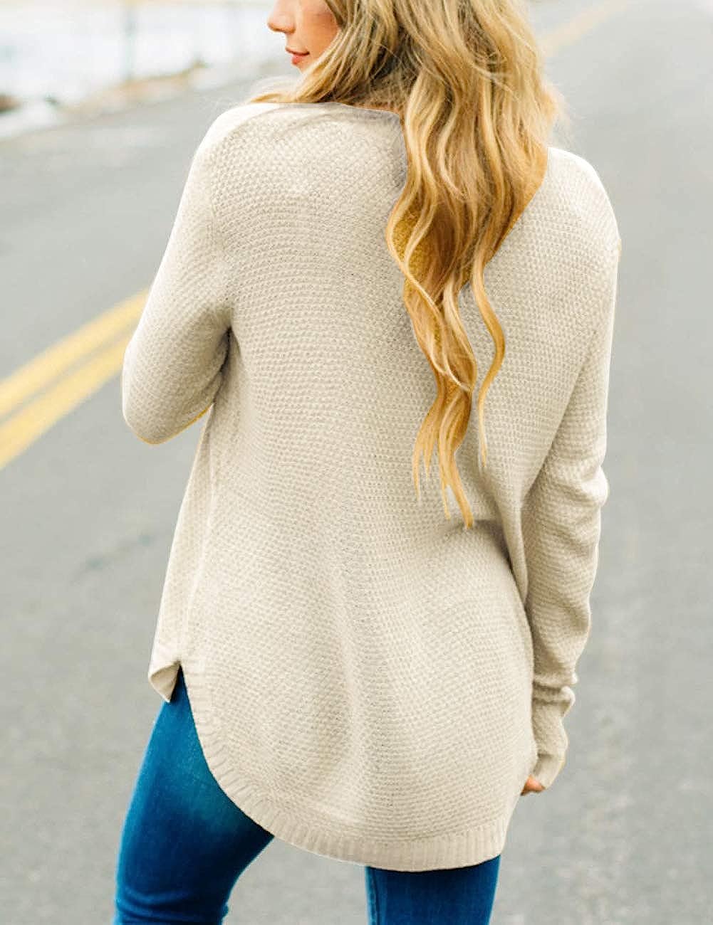 Women's Oversized Crew Neck Knit Pullover Sweater CD459