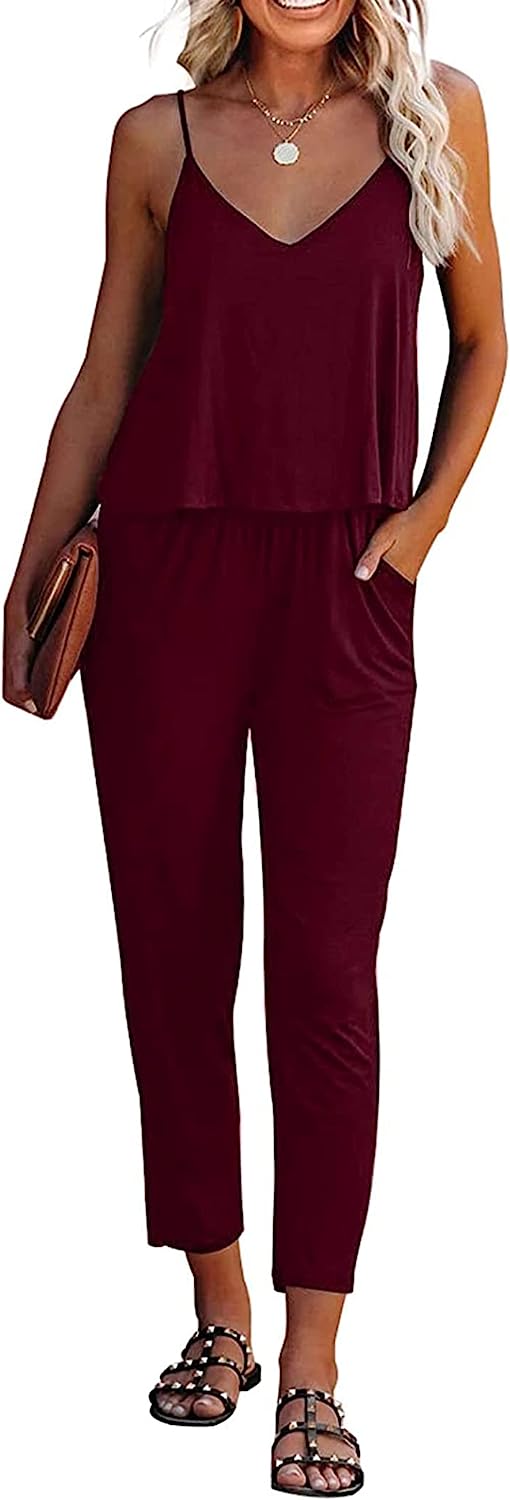 Women's Wrap Sleeveless One Piece Romper Jumpsuit CD484