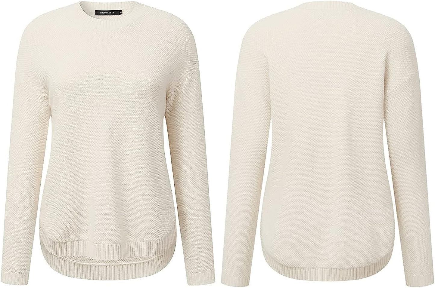 Women's Oversized Crew Neck Knit Pullover Sweater CD459