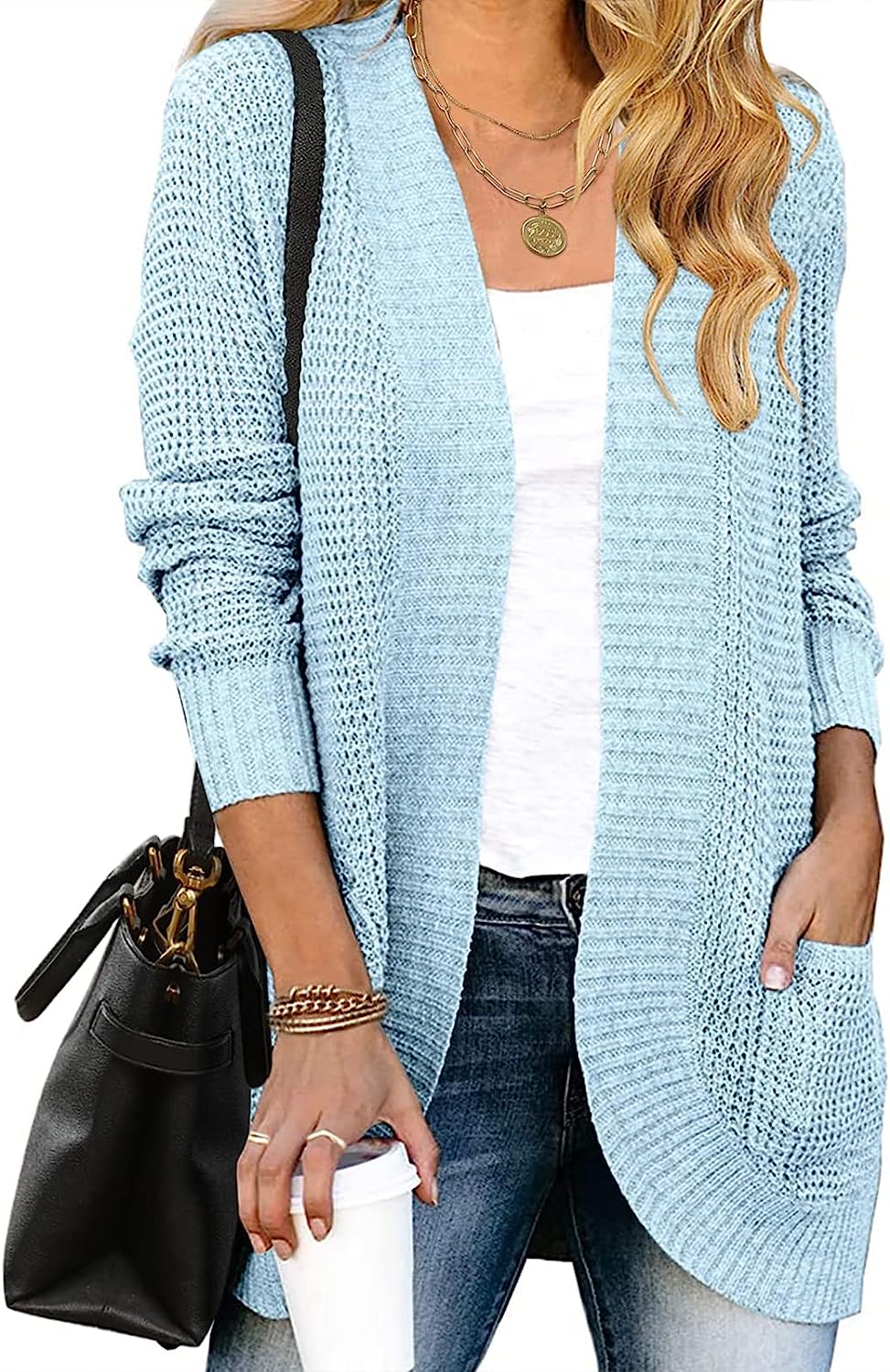 Women's Chunky Knit Sweater Cardigan Outwear CD460