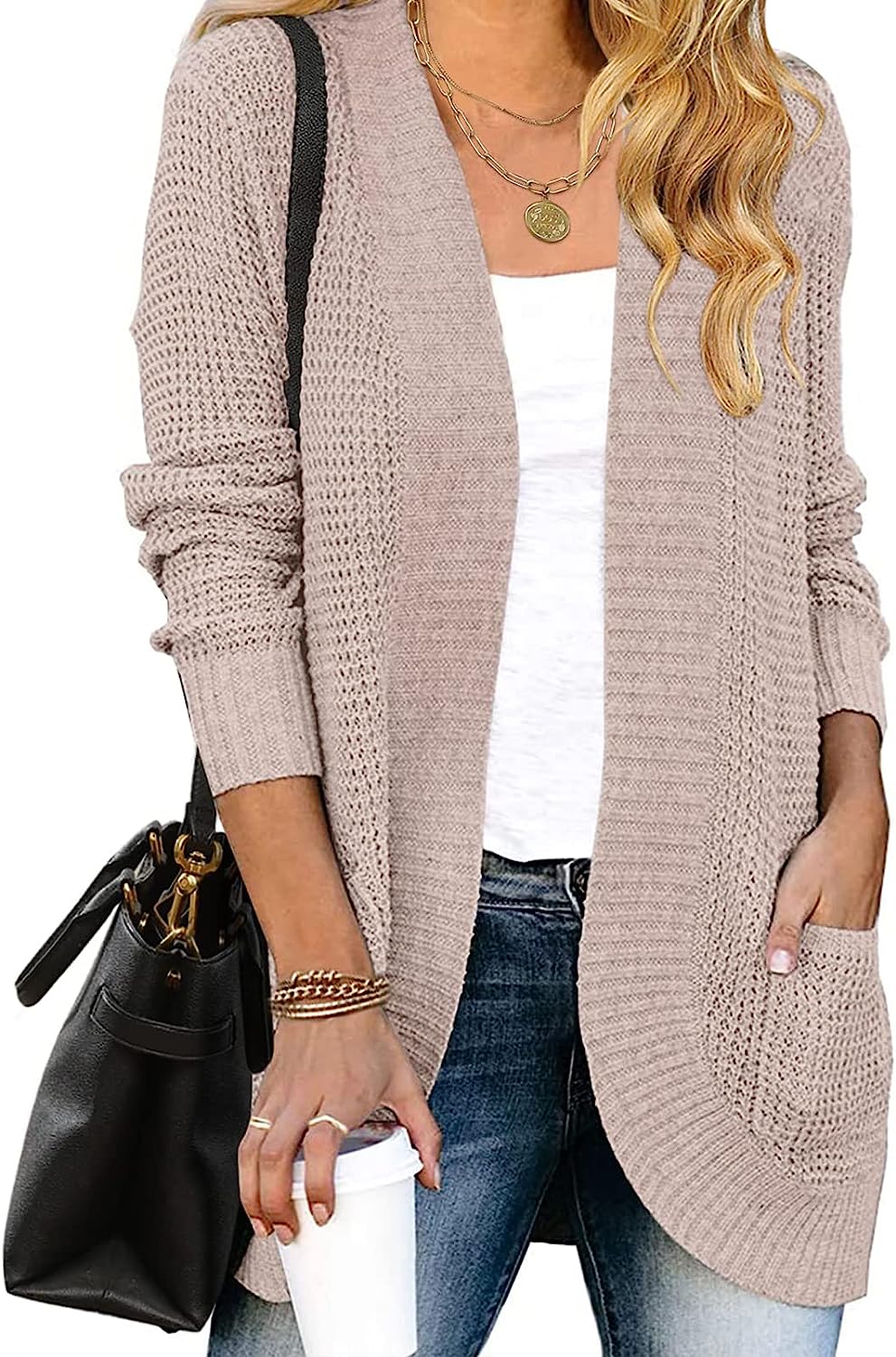Women's Chunky Knit Sweater Cardigan Outwear CD460