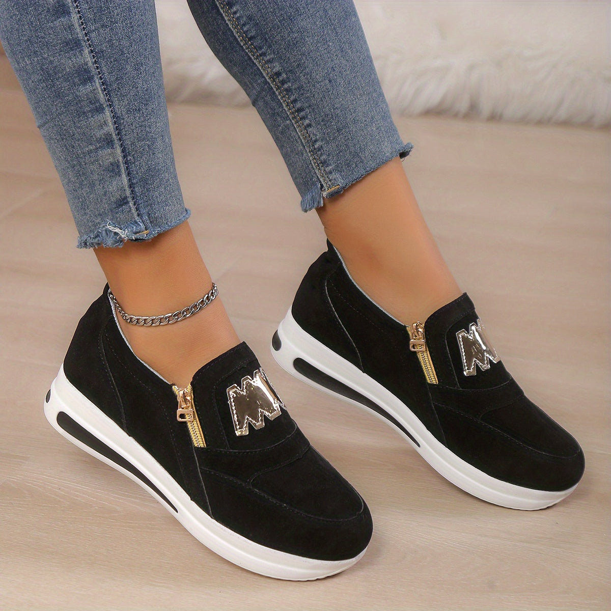 Women's Casual Platform Slip on Running Sneakers CD421