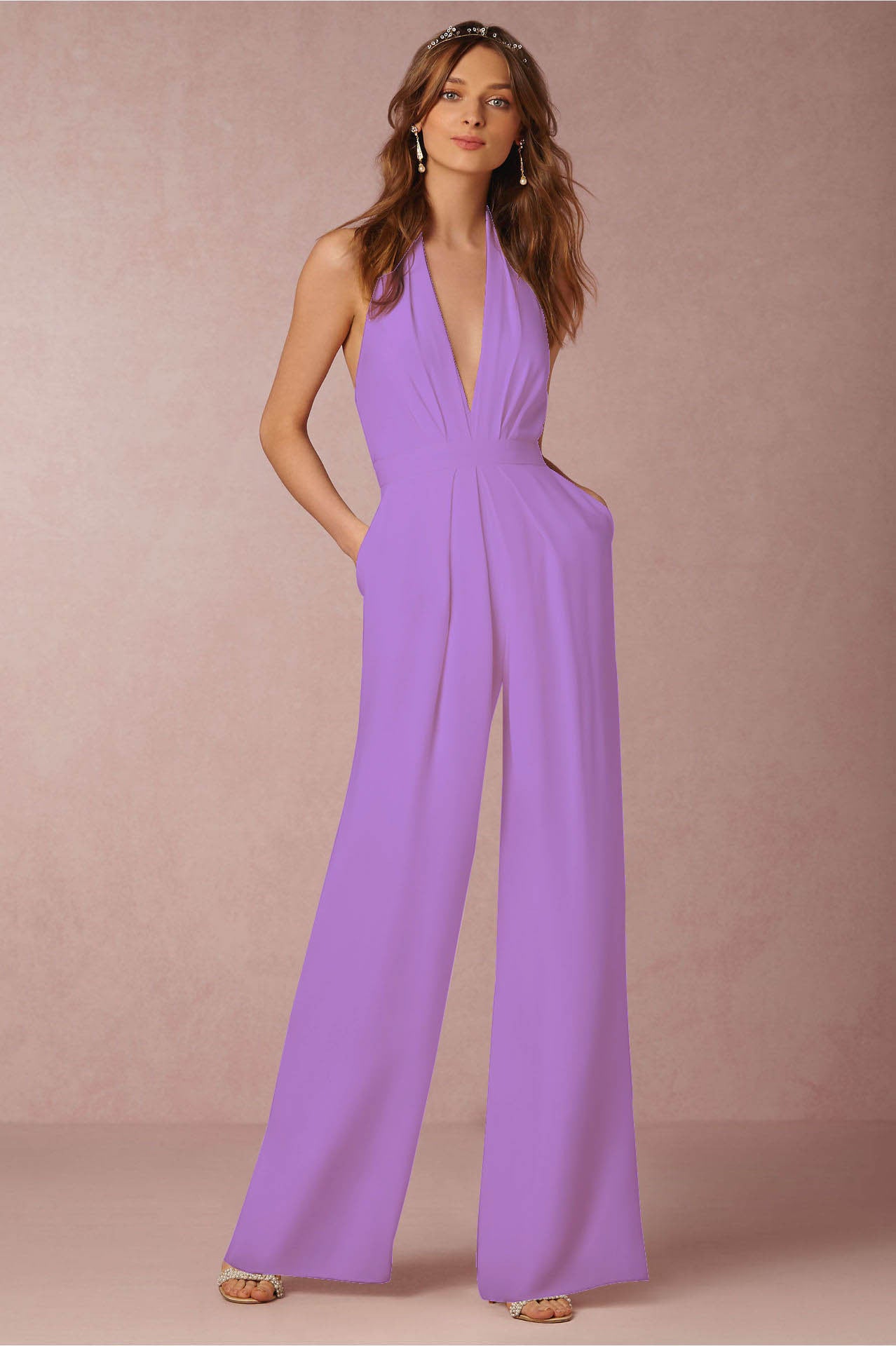 Sexy Sleeveless Hanging Neck Jumpsuit CD634