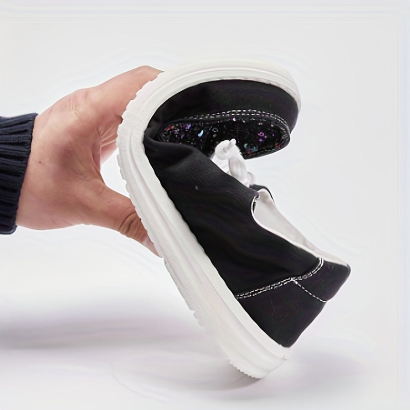 Women's Bling Sequins Flat Loafers Sneakers CD408