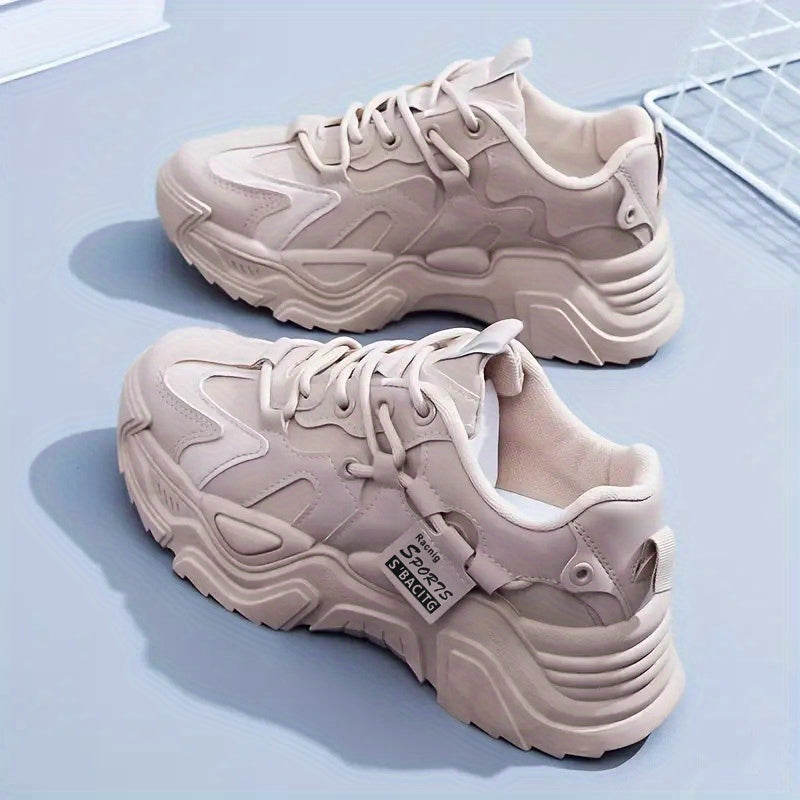 Women's Casual Platform Lace Up Running Sneakers CD422