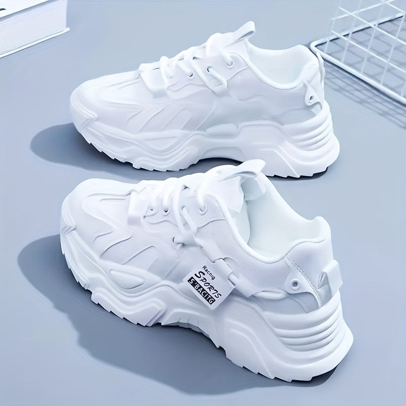 Women's Casual Platform Lace Up Running Sneakers CD422