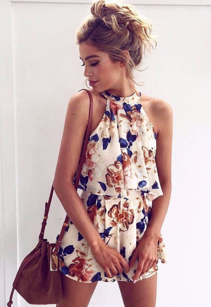 Sexy Printed Sleeveless Vest Shorts Set CD390