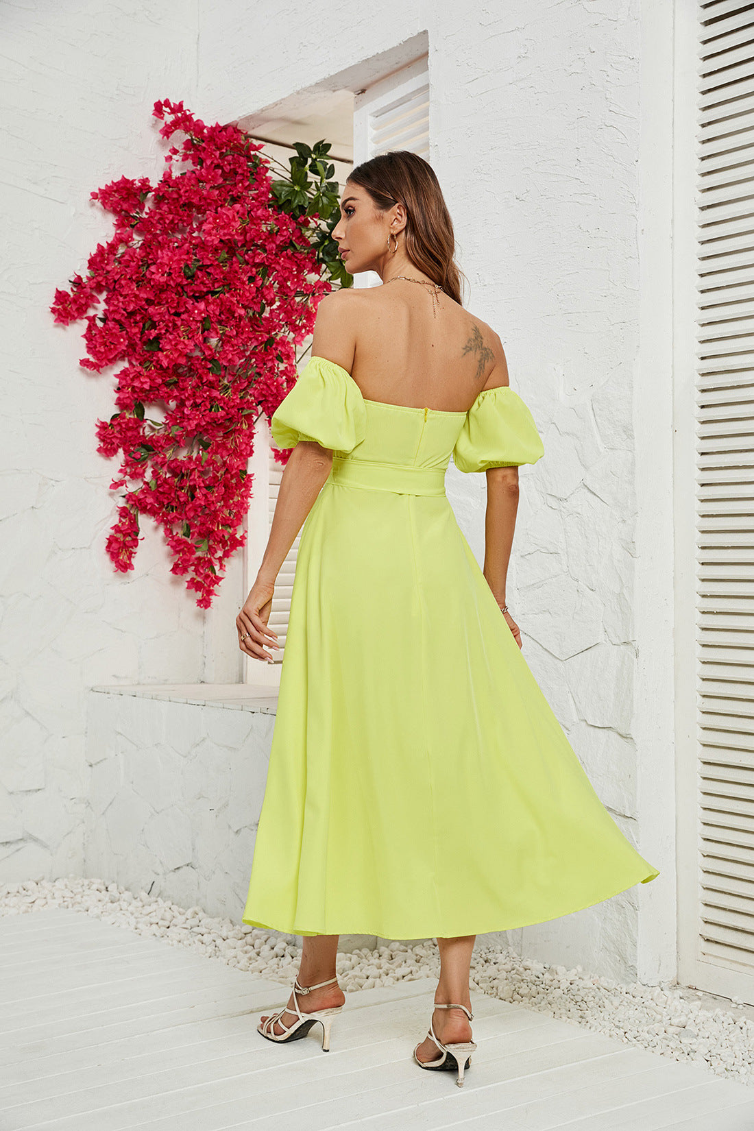 Women's Bust Lace Up Short Sleeve Dress CD583