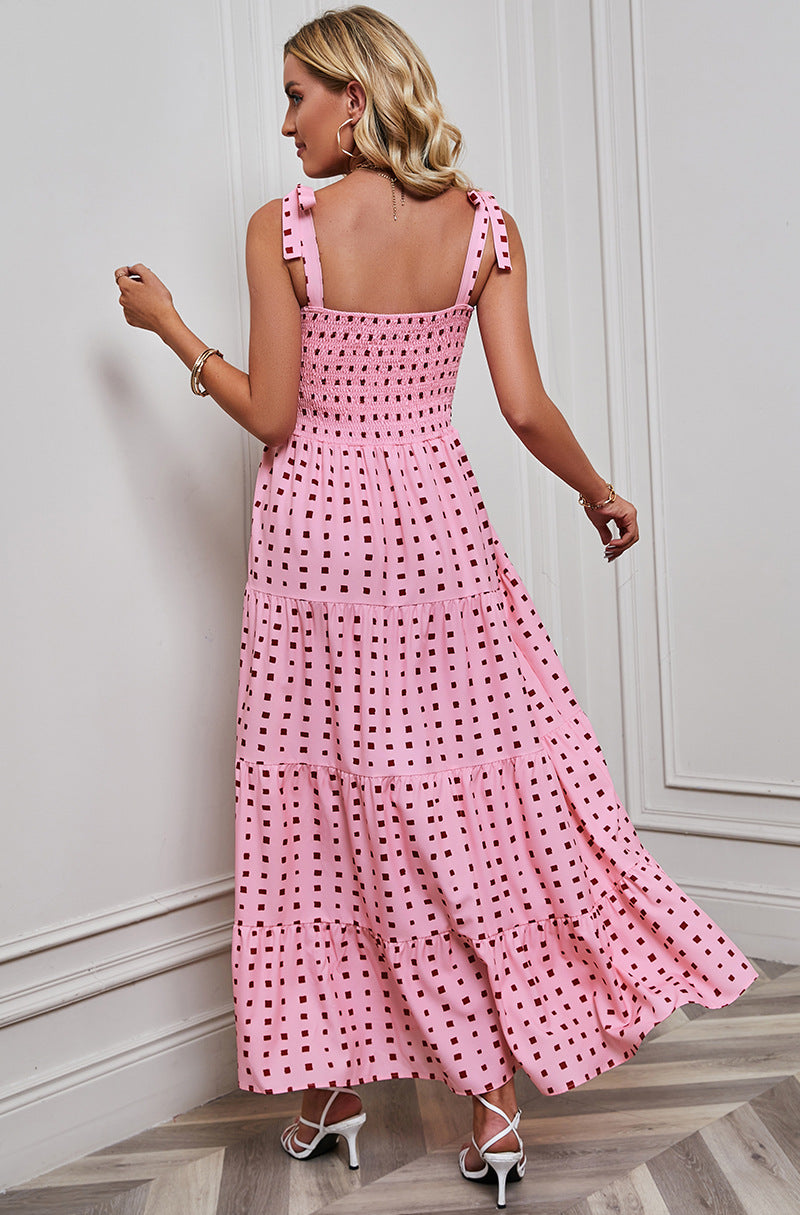 Women's Sexy Printed Strap Dress CD535