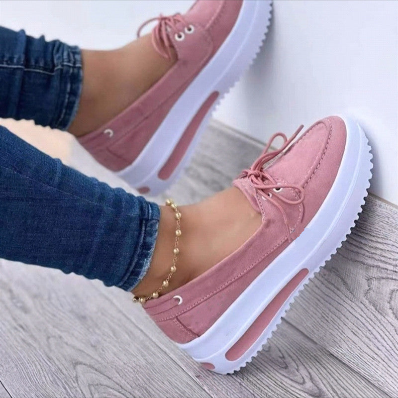 Women's Sports Leisure Low-top Loafers with Thick Soles CD504
