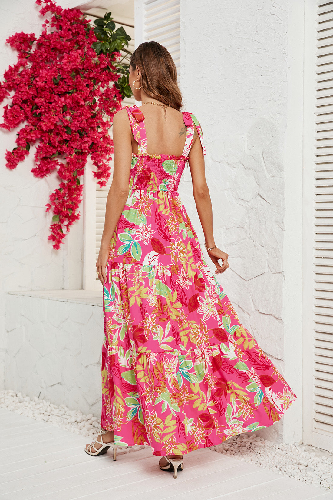 Women's Sexy Printed Suspender Dress CD564
