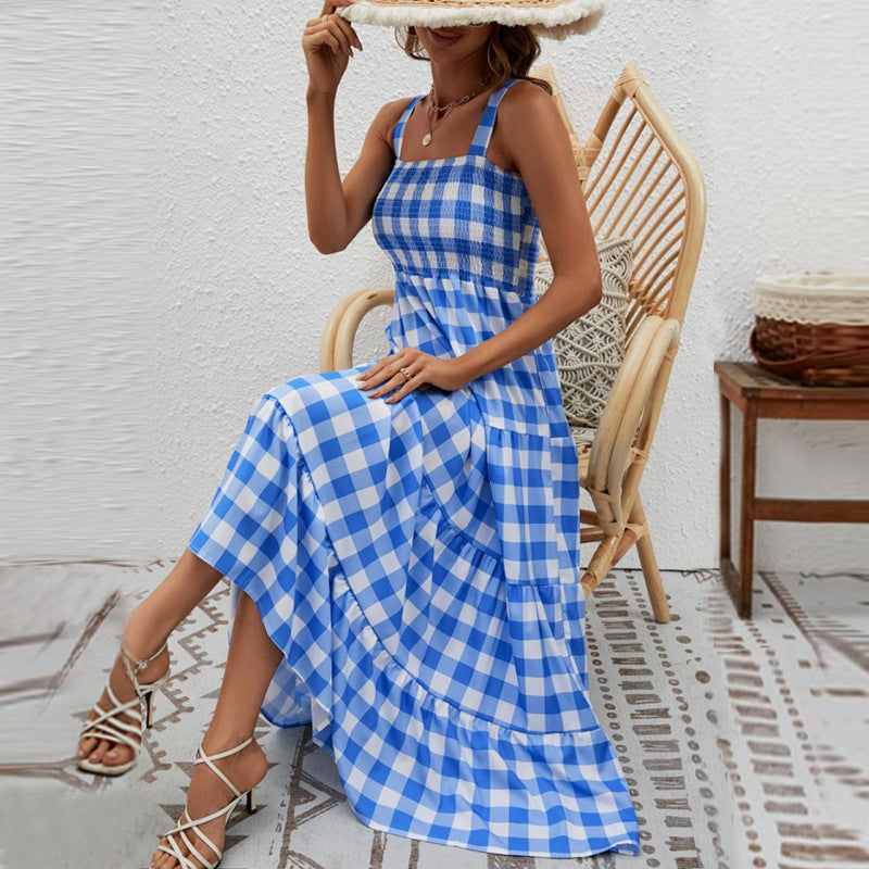 Women's Striped Strap Waist Dress CD523