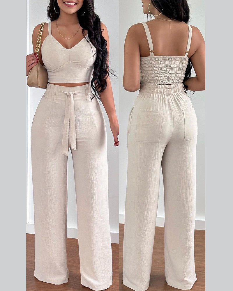 Women's Suspenders Two-piece Pant Sets