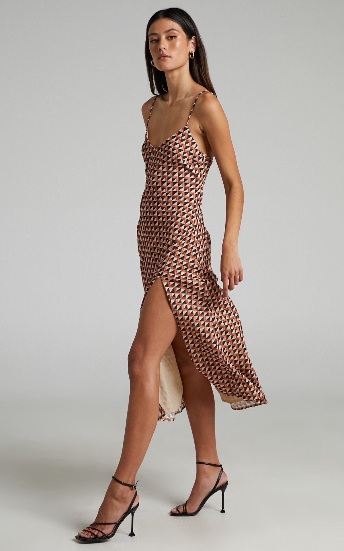 Sling V-neck Sleeveless Sexy Print Dress CD326