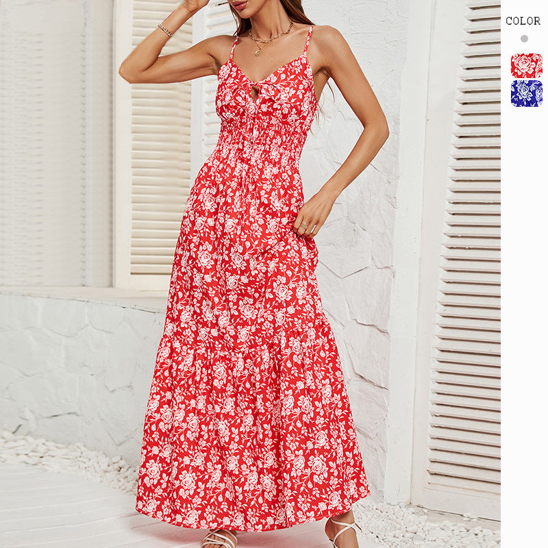 Women's Printed Sexy Suspender Dress CD544