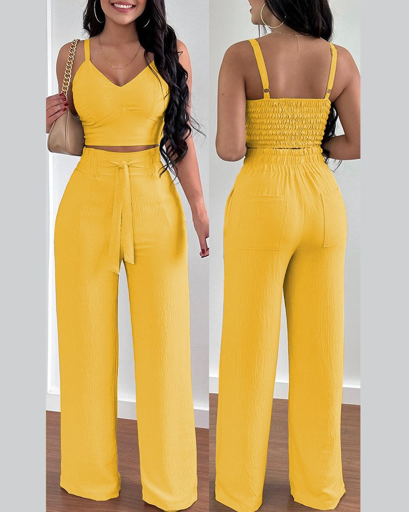 Women's Suspenders Two-piece Pant Sets