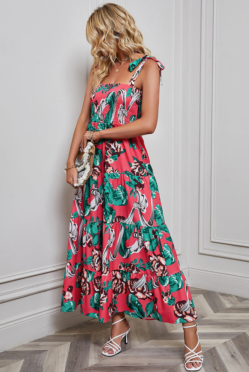 Women's Sexy Printed Strap Dress CD535