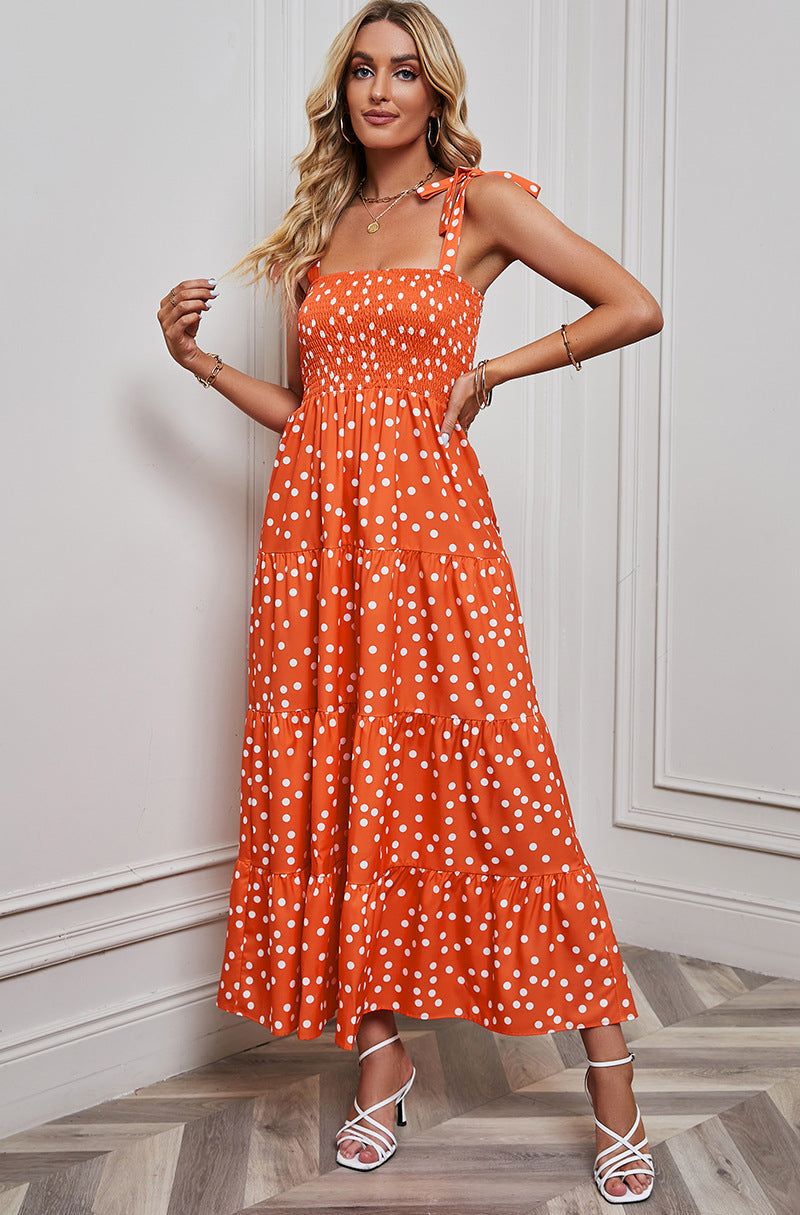 Women's Sexy Printed Strap Dress CD535