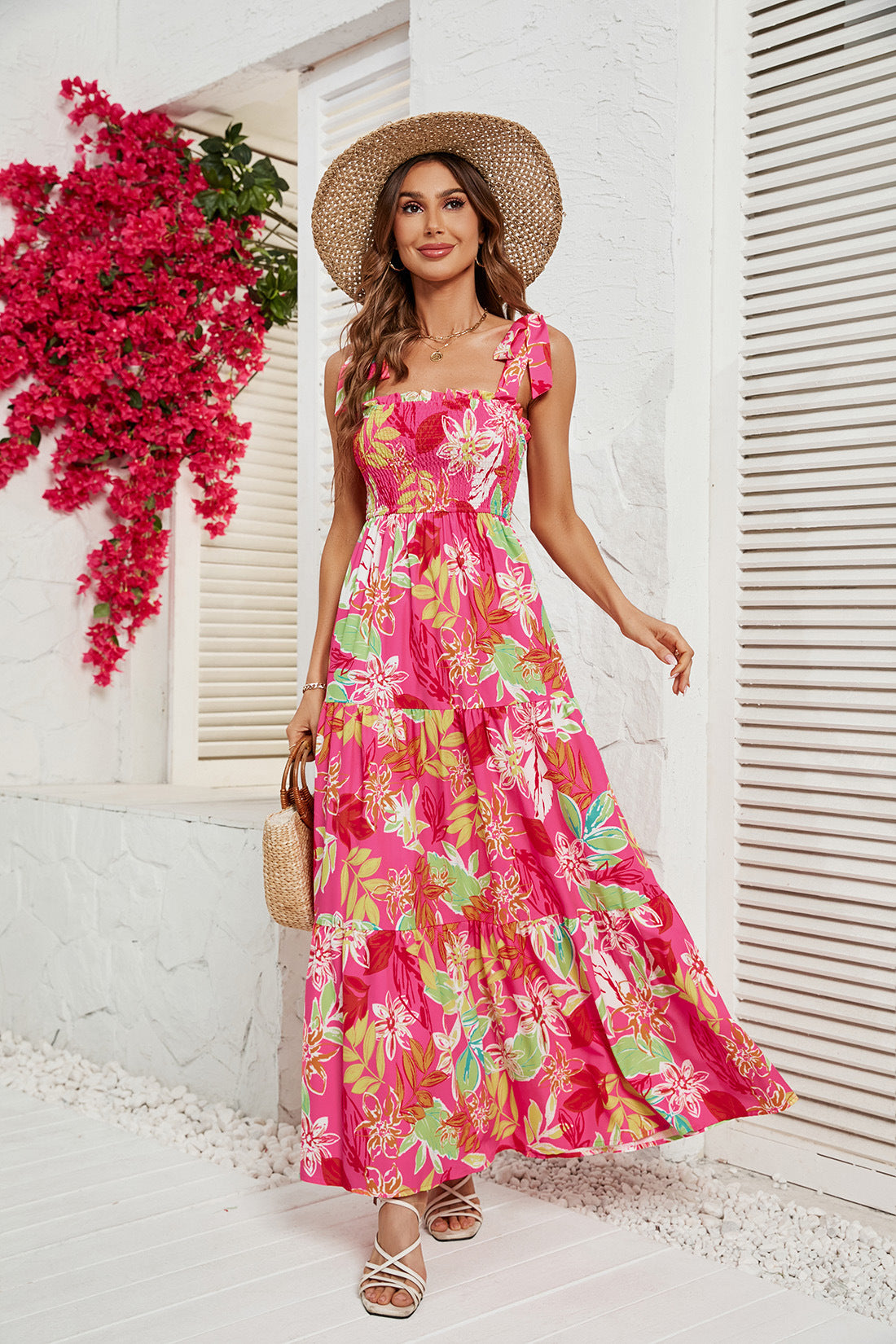 Women's Sexy Printed Suspender Dress CD564