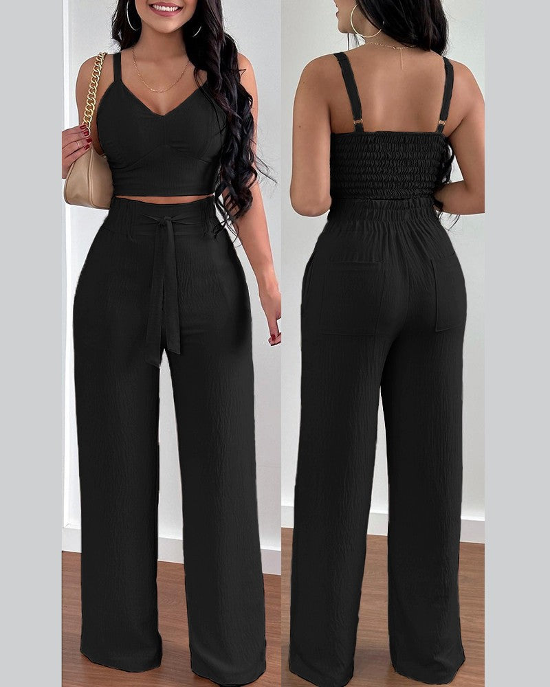 Women's Suspenders Two-piece Pant Sets