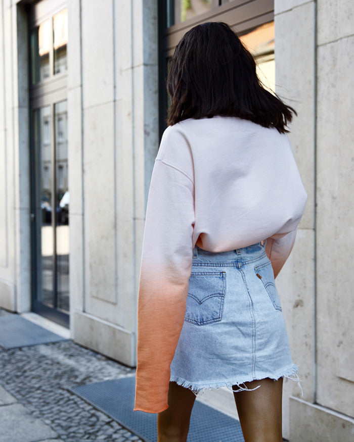 Long Sleeve Dyed Printed Round Neck Loose Sweater CD384