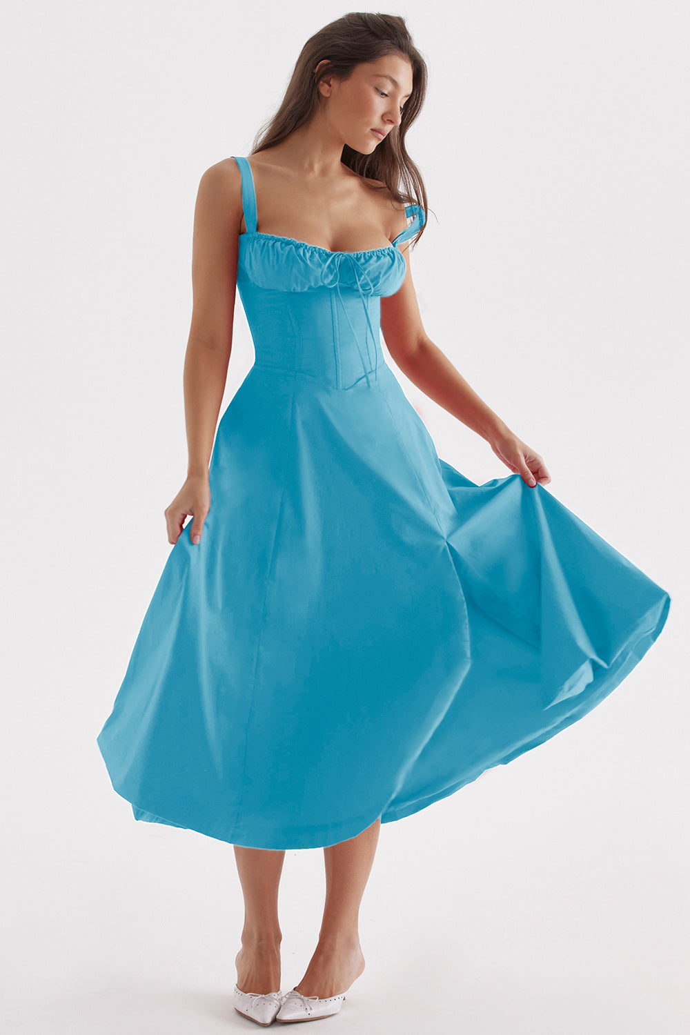 Women's Low-cut Suspender Waist Dress CD592