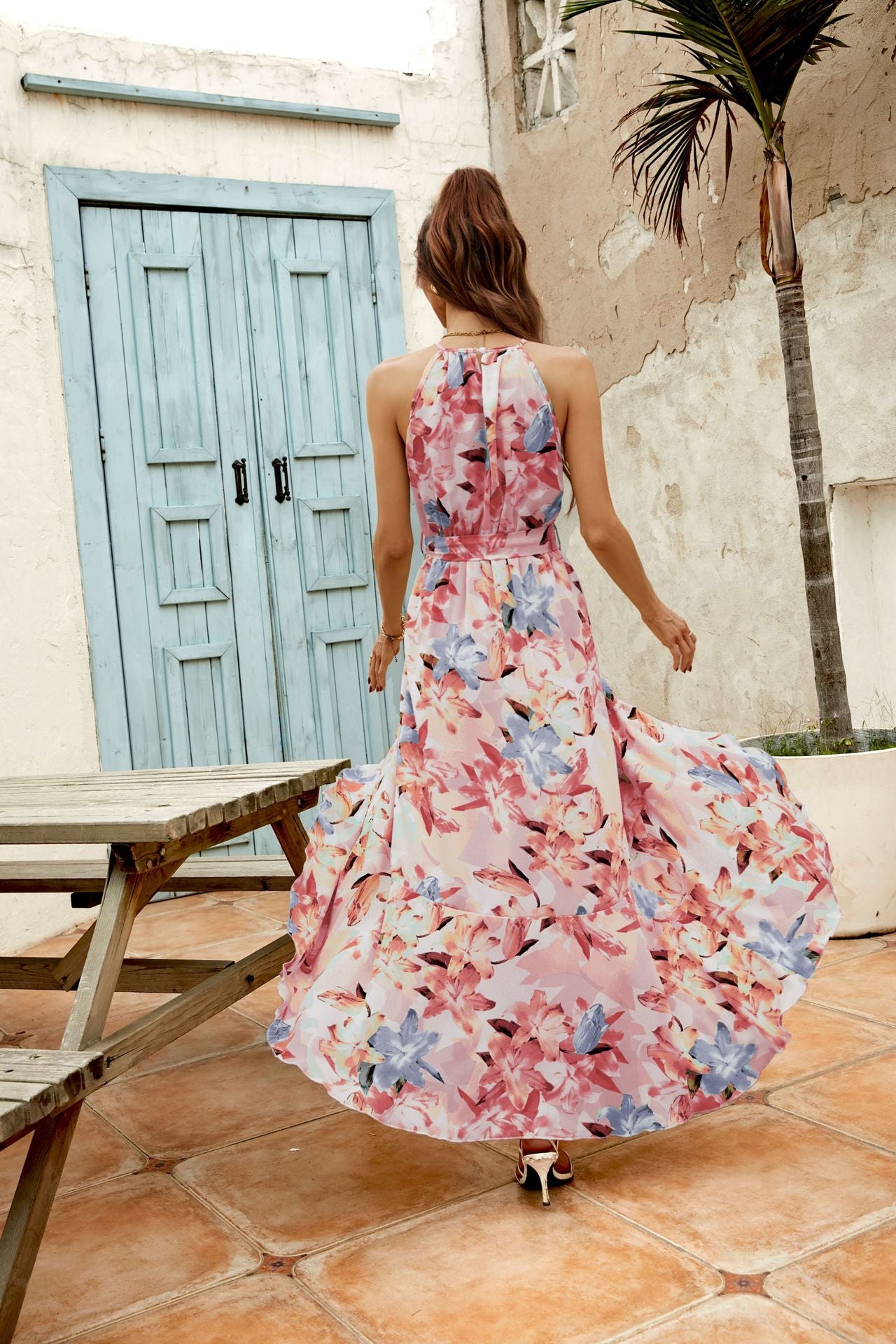 Women's Slim Print Resort Dress CD520
