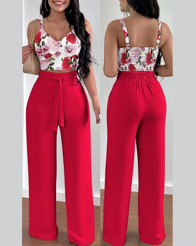 Women's Suspenders Two-piece Pant Sets