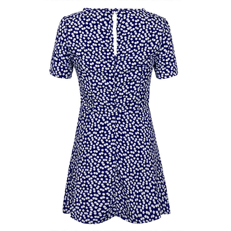 Short Sleeve V-neck Print Sexy Dress CD365