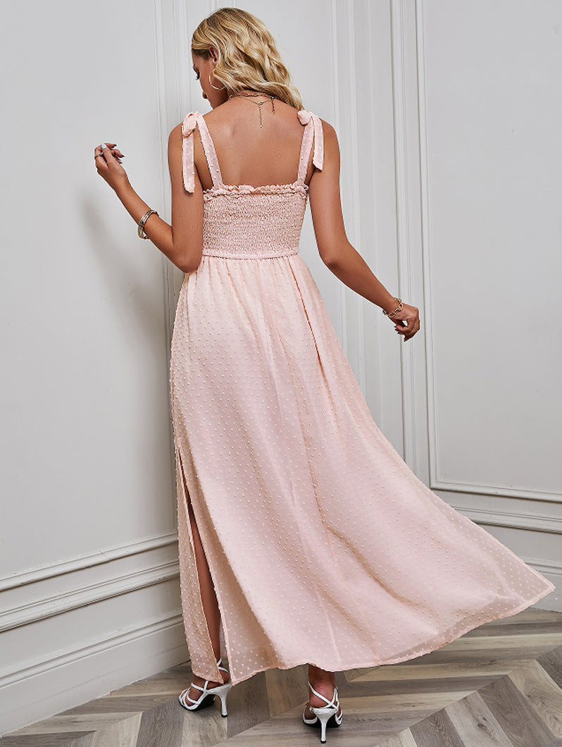 Women's Sexy Strap Jacquard Dress CD526