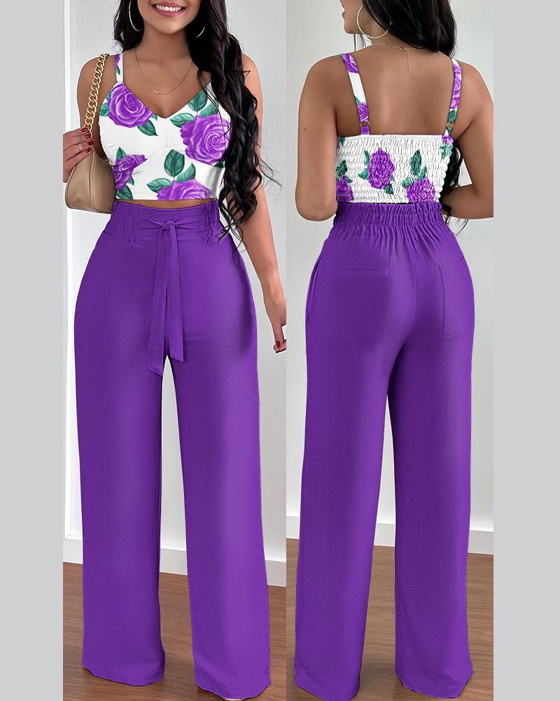 Women's Suspenders Two-piece Pant Sets