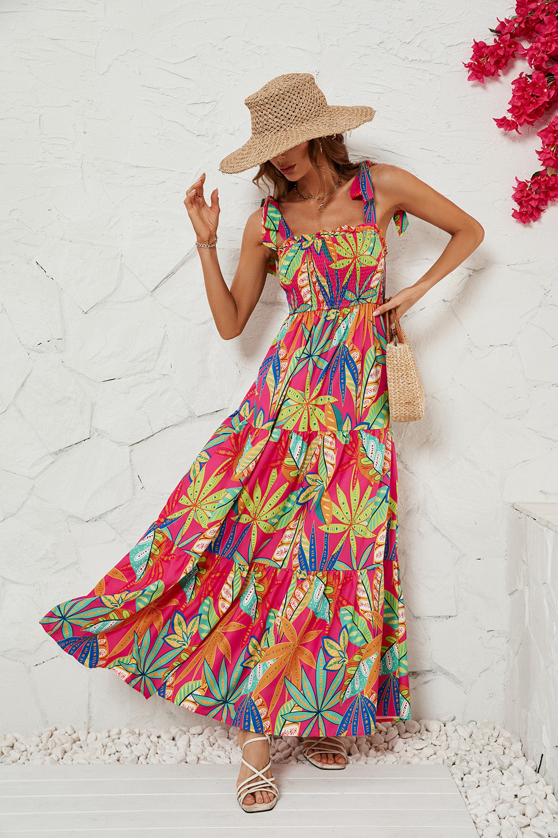 Women's Sexy Printed Suspender Dress CD564