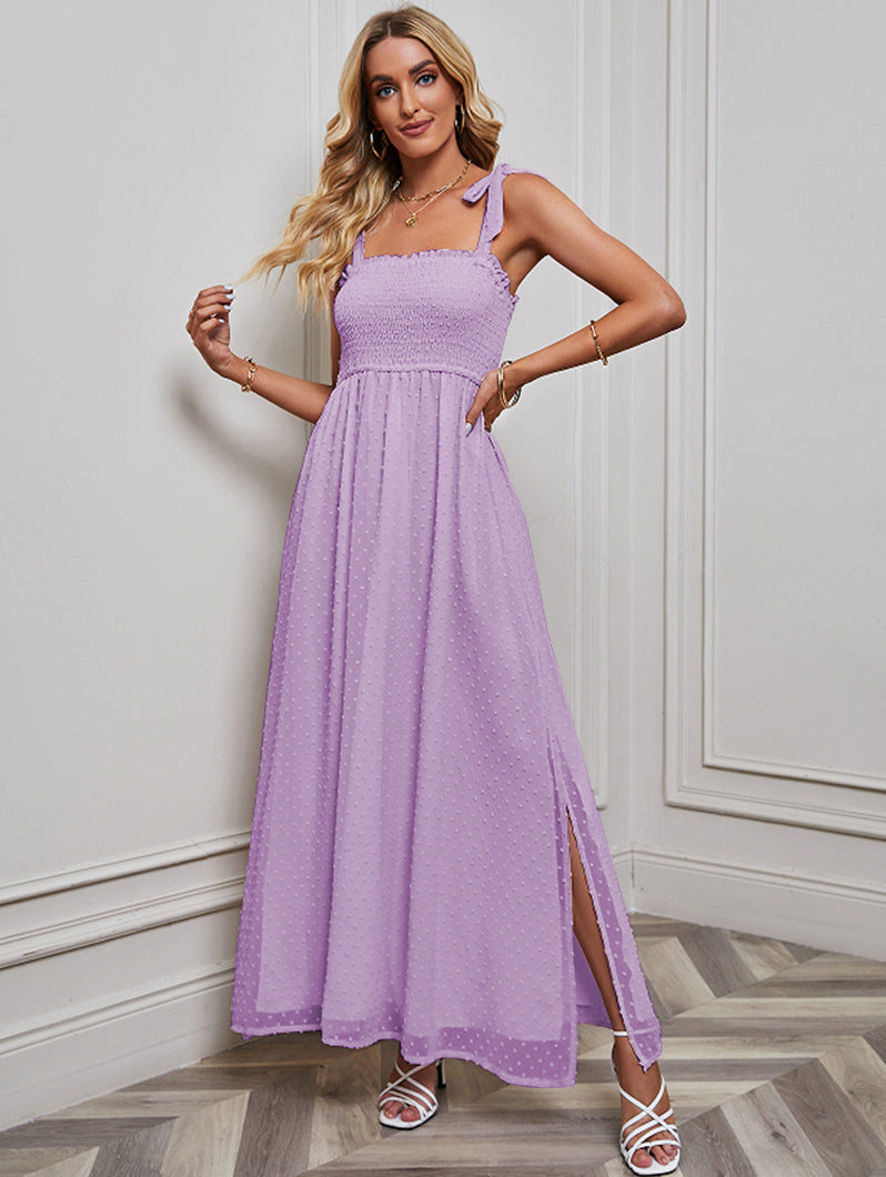 Women's Sexy Strap Jacquard Dress CD526
