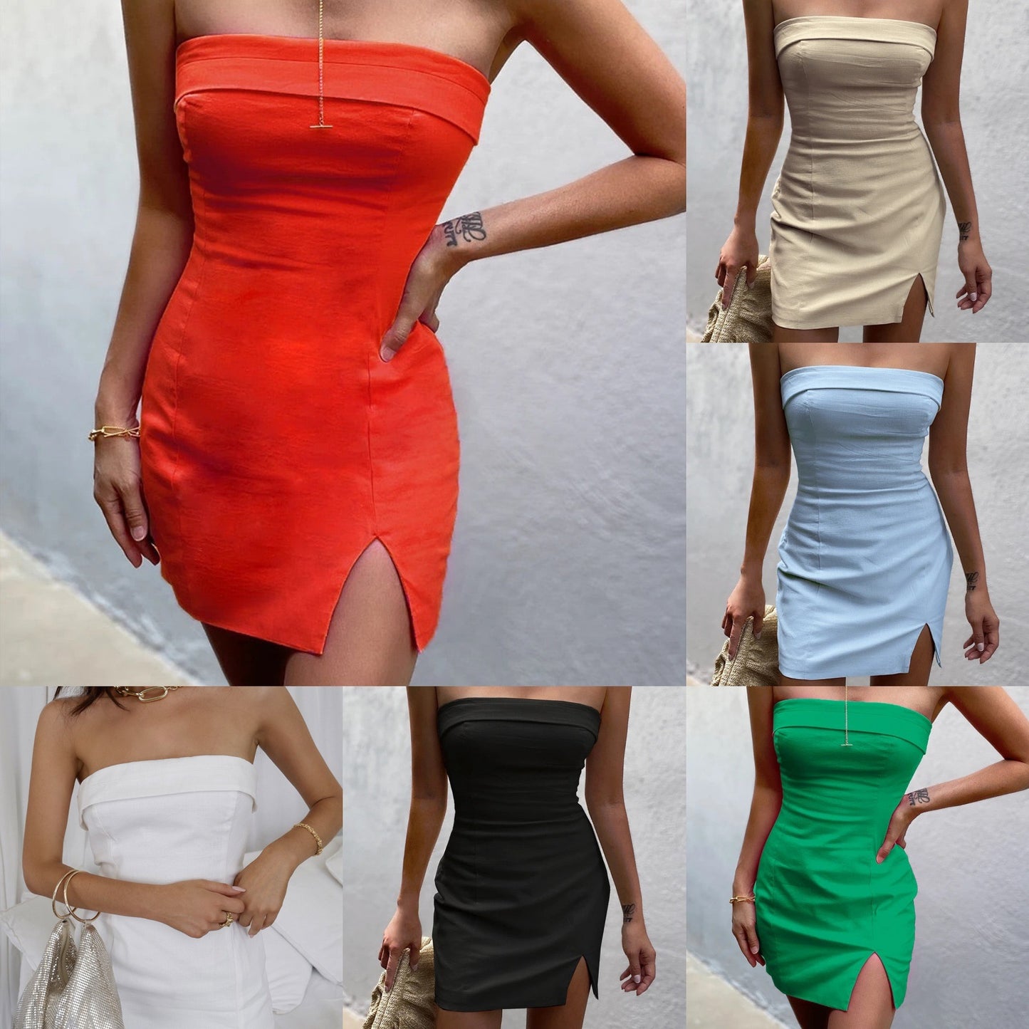 Sexy Off Shoulder Wrapped Chest Party Dress CD205