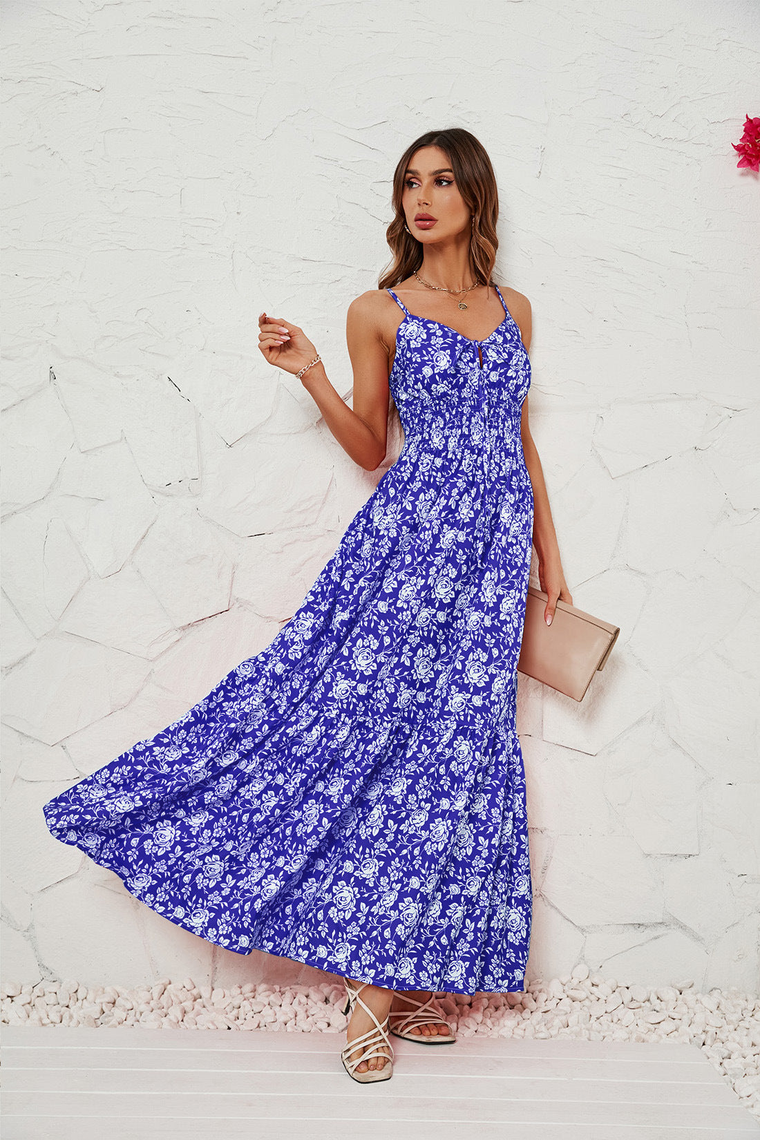 Women's Printed Sexy Suspender Dress CD544