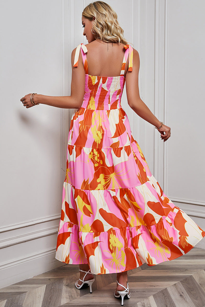 Women's Sexy Printed Strap Dress CD535