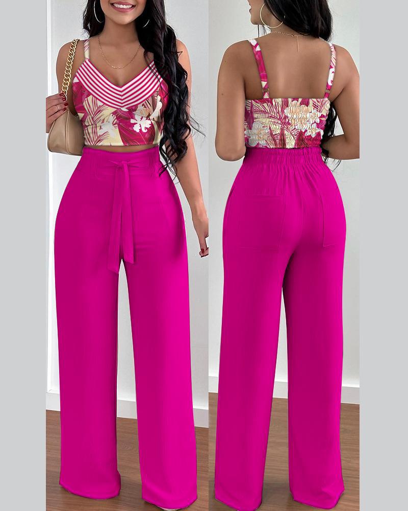 Women's Suspenders Two-piece Pant Sets