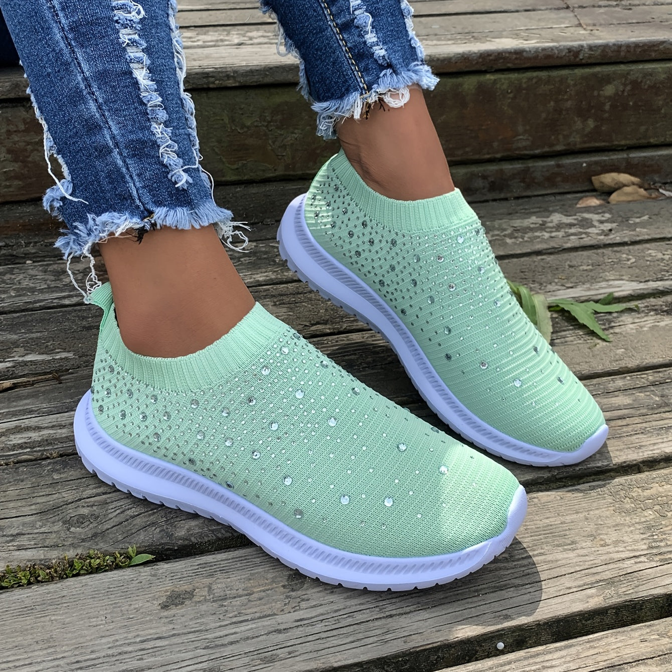 Women's Colorblock Mesh Platform Breathable Sneakers CD418