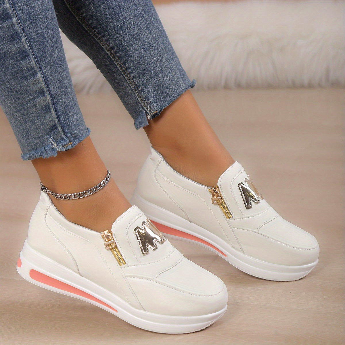 Women's Casual Platform Slip on Running Sneakers CD421