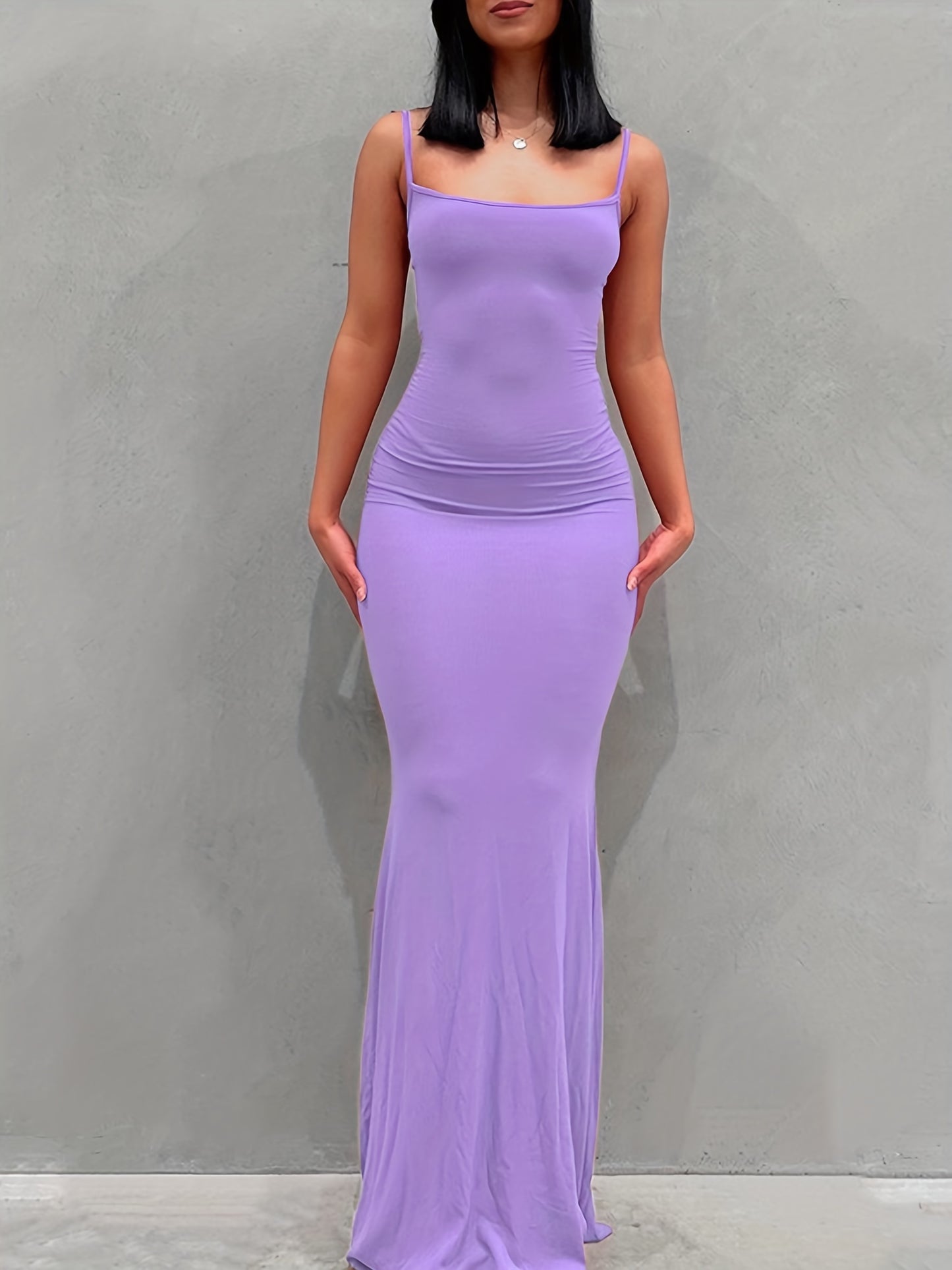 Women's Sexy Backless Bodycon Maxi Dress CD182