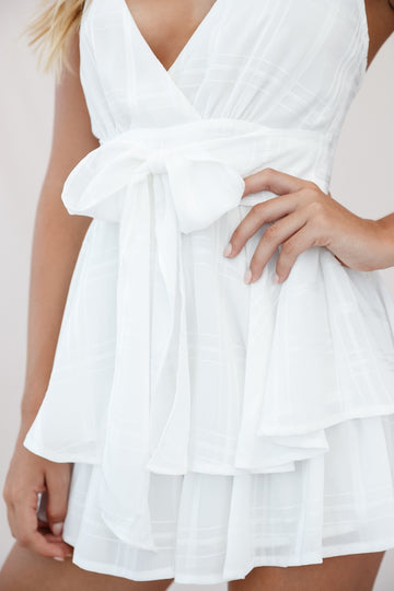Charlotte Fit & Flare Summer Romper White