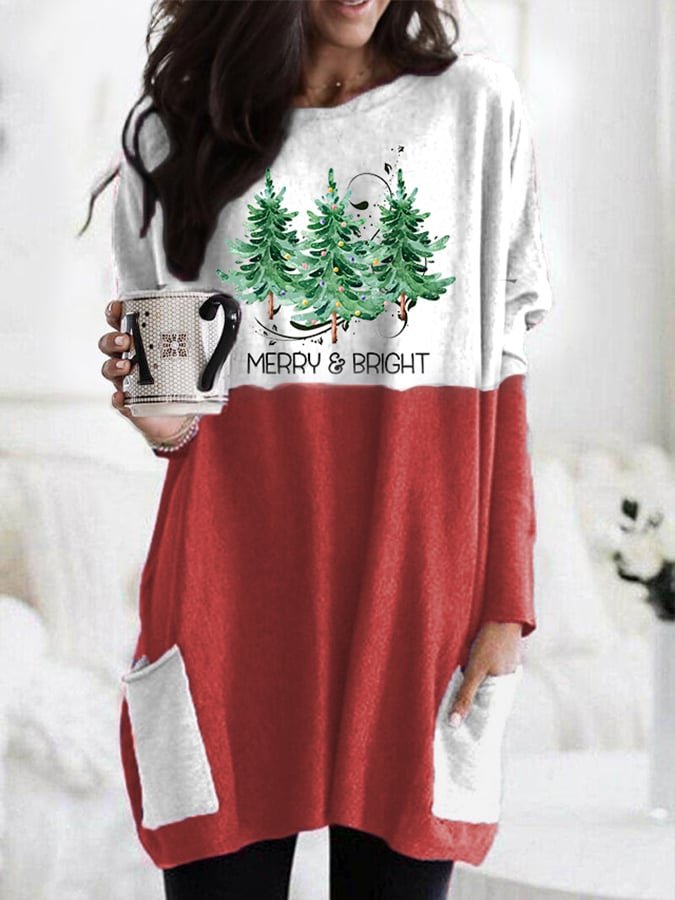 Women's Merry Christmas🎄 Print Casual Long Sleeve T-Shirt