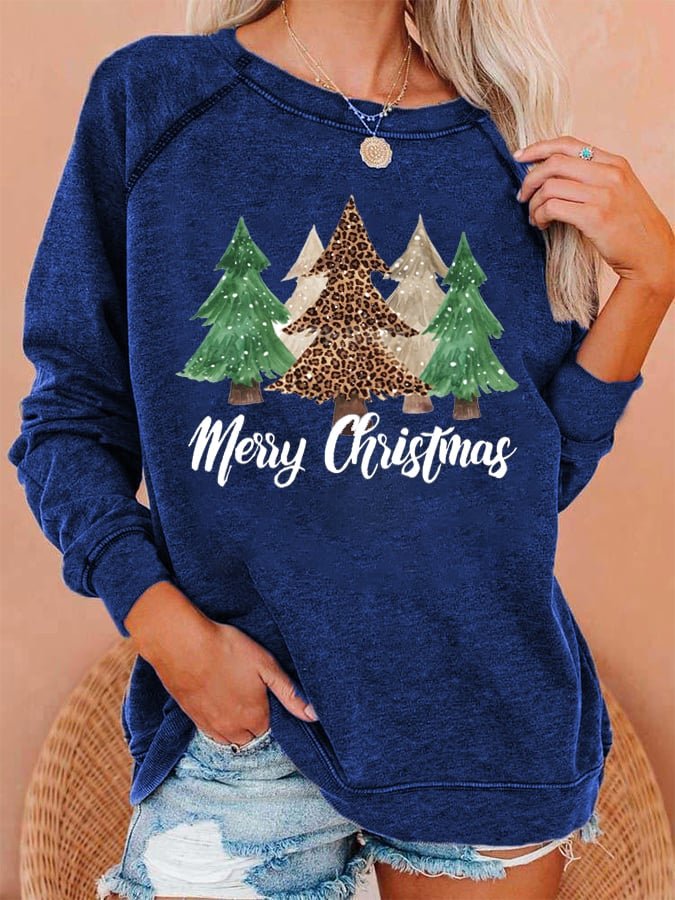 Women's Merry Christmas π Print Long Sleeve Sweatshirt