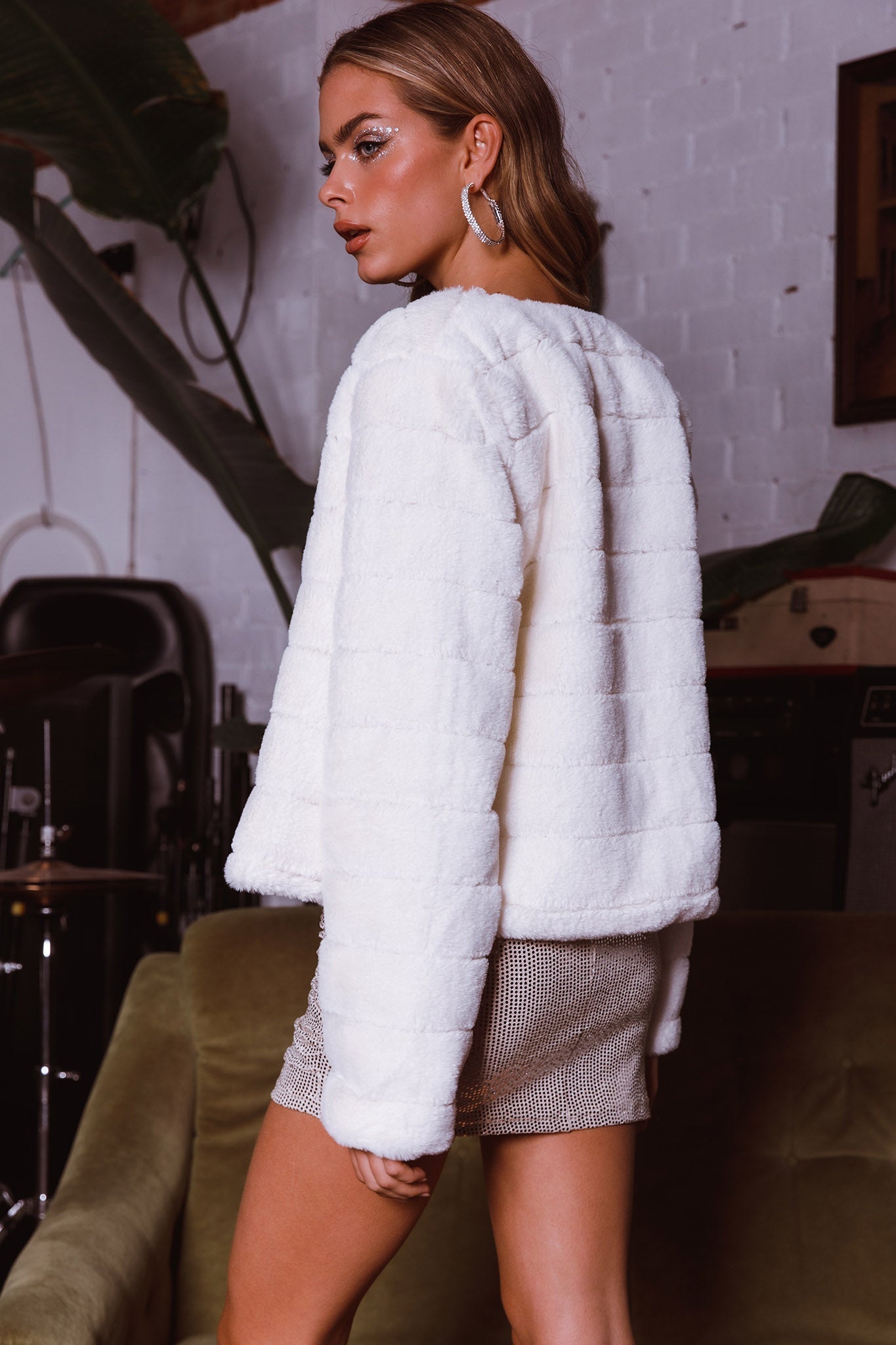 Charlotte MONTANA FAUX FUR JACKET CAMEL